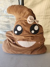 Toy Factory Extra Large Giant Mrs Poop Poo Emoji Plush Stuffed Pillow 28&quot; by 30&quot; - £14.71 GBP