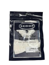 Scoop Silk Scrunchie and Headwrap , 2-Pc. Set White - £13.26 GBP
