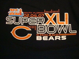 NFL Chicago Bears Football Super Bowl XLI 2007 Sportswear Fan T Shirt Si... - $19.10