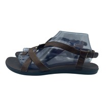 Olukai Upena Beach Sandals Leather Brown Strappy Flat Womens 10 - £35.21 GBP