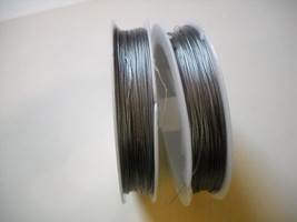 Tiger Tail Wire Silver Beading Wire Jewelry Wire Lot 2 Rolls .38mm 100 M... - $11.33