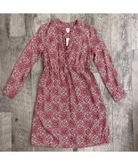 Gap Maternity Red Medallion Print Long Sleeve Empire Waist Dress XS NWT - $59.39
