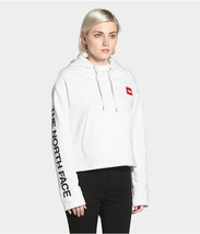 North Face Women’s L/S Ft Logo Crop Pullover Hoodie White L, Xl New W Tag - £46.39 GBP