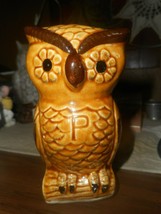 LEGO OWL Pepper Shaker ONLY Fine Quality Japan Brown With Flowered Eyes - £7.46 GBP