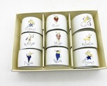 9 Pottery Barn Reindeer Christmas Napkin Holder Rings Duplicates 2003 Japan - $34.00