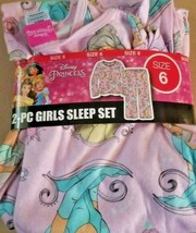 Disney Princess 2 Piece Girls Pajama Sleep Set SIZE 6 Brand New With Tags - £11.36 GBP