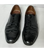 Allen Edmonds Ashland Men’s 11D Black Leather Wingtip Shoes Derby Brogue... - $34.03 CAD