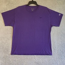 Champion T-Shirt Men&#39;s Size L Purple Embroidered Logo Cotton Short Sleeve - £13.23 GBP