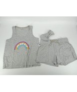 Wildfox Ladies Gray Rainbow Tank and Short Lounge Pajama Set NWT XL $136 - £17.05 GBP