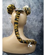 Bengal Tiger Ears and Tail Costume Set Striped Wild Cat Kitty Football F... - $18.18 CAD