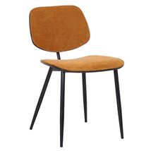 Mid-Century Fabric, Bentwood and Metal Side Chair, Set of 2 - Rust, Waln... - £345.13 GBP
