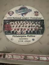 1993 Philadelphia Phillies  NL Champs World Series Pinback 3”Button Limi... - £24.62 GBP