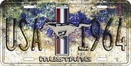 Hangtime Mustang Since 1964 USA License Plate - $4.88