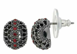 Vera Wang - SImply Vera Stud Ear Rings - Black Filagree Button - $20.19