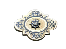Victorian Enamelled Pin  1 1/8” Long X 13/16” WIde 1880s-90s Seed Pearl ... - $88.63