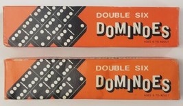 Double Six Wooden Dominoes Game Bundle 56 Pieces Total - $18.69