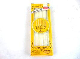 Vintage Emkay 10&quot; Tapered Candles Box Of 10 White - £19.35 GBP