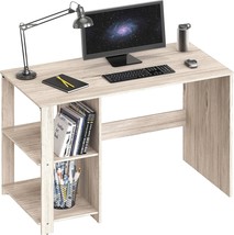 Home Office Computer Desk In Maple From Shw With Shelves. - £51.78 GBP
