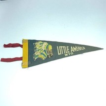 Pennant state flag vtg souvenir memorabilia 1960 Little America Wyoming WY Chief - £23.32 GBP