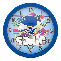 Sonic The Hedgehog 90’s Style 9.5&quot; Wall Analog Clock Blue - £25.24 GBP