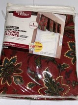 NEW Better Homes And Gardens Red Check Kitchen Valance 60&quot; W × 14&quot; L Vin... - $23.16