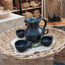 SET 1 Chocolate or Water Pitcher Jar Carafe  2.5 Liters and 4 Mug with P... - £109.51 GBP