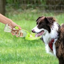 Portable Pet Water Dispenser Feeder Leak Proof With Drinking Cup Dish Bowl Dog W - £13.68 GBP