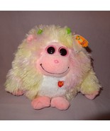 Lola Baby Monstaz Ty Plush Stuffed Animal Sounds Pink Yellow Big Eyes 2012  7" - £12.08 GBP