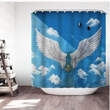 Agel Wing 1 Custom Shower Curtain Bathroom Waterproof Decorative Bathtube - £16.83 GBP+