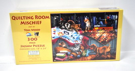 Quilting Room Mischief Jigsaw Puzzle 300 Piece - $17.95