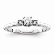 Sterling Silver Silvadium Genuine 1/4 Carat T.W. Diamond Engagement Ring... - £218.97 GBP