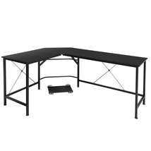 66&quot; L-Shaped Computer Desk Large Workstation Home Office Pc Stand Modern - £95.67 GBP