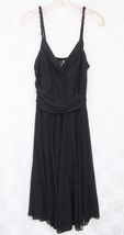 Janique by Kourosh Black Chiffon Dress Gathered Waist Ballet Style Women... - £26.18 GBP