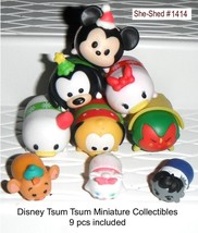 TSUM TSUM Miniatures Lot of 9 pcs Disney Mickey, Minnie, Pluto, Goofy Toys - £8.65 GBP