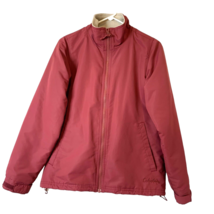 Cabela&#39;s Womens Outerwear Fleece Jacket S/P Wine Hem Draw String Hook Sleeves - £13.49 GBP