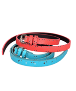 2 Women&#39;s Thin Belt&#39;s Coral and Blue Size M/L - $239.69 MXN