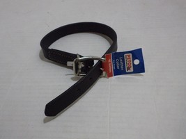 Petco Black Leather Dog Collar, For Neck Sizes 16&quot;, Medium 4 adjustment holes - £11.62 GBP