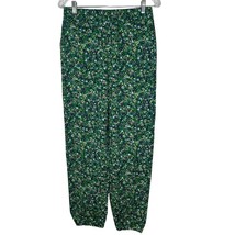 Zara Women&#39;s Green Floral Print Pants Size M Boho Style NEW - $27.00