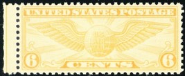 C19, Mint XF/Superb NH 6¢ &quot;Wings&quot; Airmail Stamp * Stuart Katz - $75.00