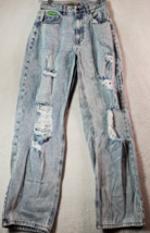 Empyre Jeans Womens Size 5 Blue Denim Distressed 100% Cotton Flat Front Pocket - £24.32 GBP