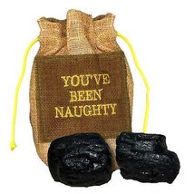 Funny Christmas NAUGHTY COAL Santa Sack Bag Stocking Stuffer Gag Plastic... - $6.40 CAD