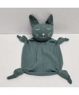 Kate Quinn Green Kitty Cat Security Blanket Baby Lovey - £38.99 GBP