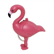 LED FLAMINGO KEYCHAIN w Light and Sound Bird Pink Animal Cute Toy Key Ri... - £6.31 GBP