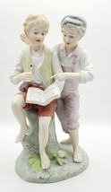 Vintage Capodimonte Italian Porcelain Figure Statue Young Boys Reading REPAIR - £19.98 GBP