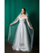 Sparkling white veil for bride 1 tier 150 cm (59&#39;&#39;) - €41,80 EUR