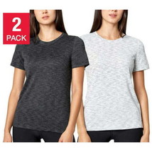 Mondetta Womens 2-Pack Short Sleeve Tee Size Small Color Black/White - £16.96 GBP