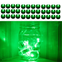 Submersible Waterproof Battery LED Tea Light ~ Wedding Decoration~Green~... - £35.16 GBP