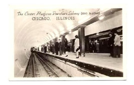 Center Platform Chicago Subway Real Photo Postcard - $13.86