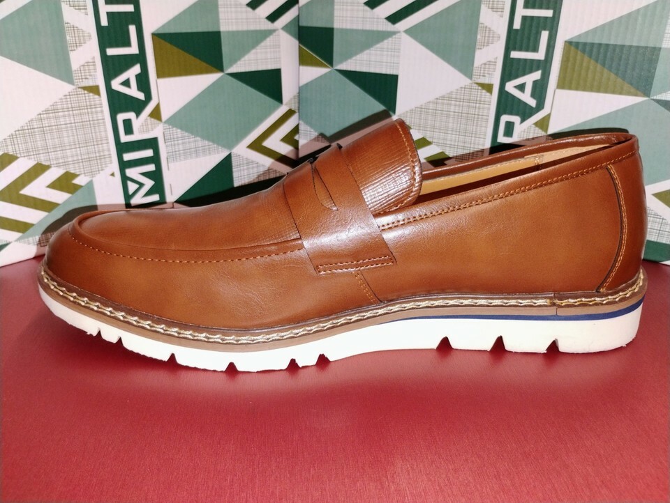 New Miralto Boulevard Cognac Men's # 9.5 Fashion Shoes Studio Collection Stitch Item image 5