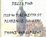 Apple Annie&#39;s Deli &amp; Pub Menu Florence South Carolina  - $17.82